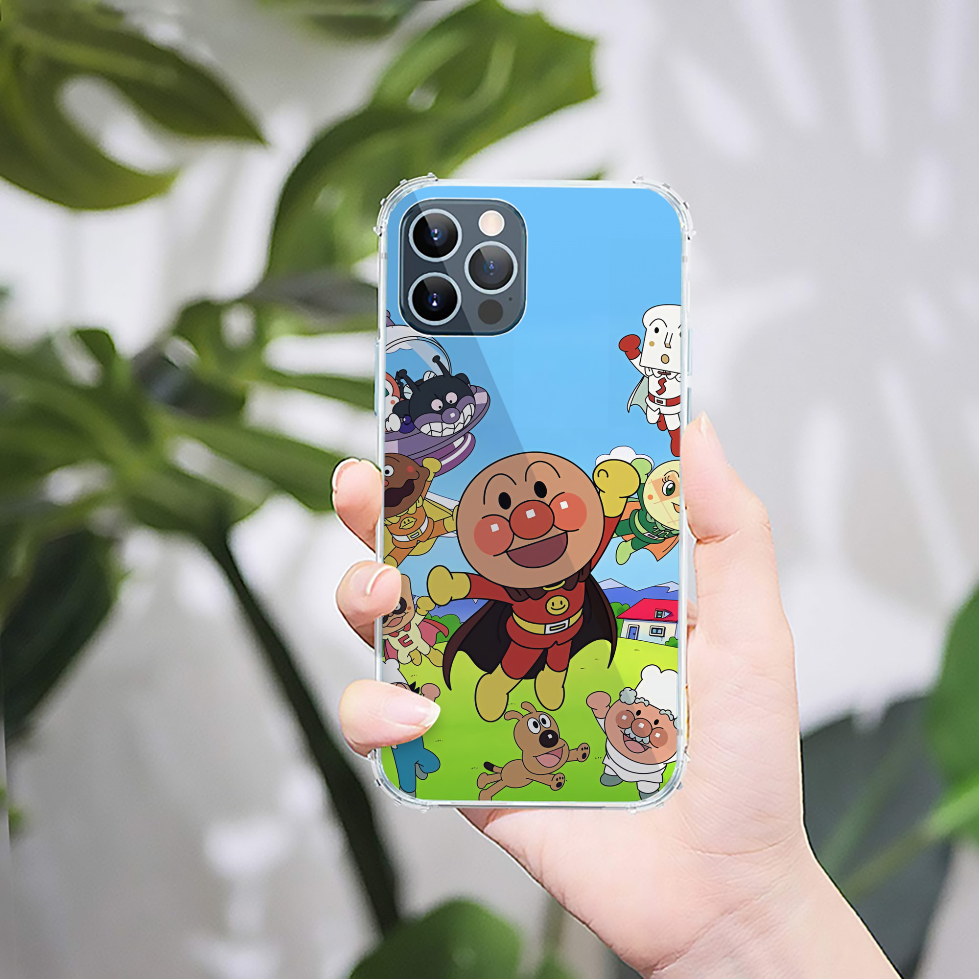 （画像用） アンパンマン Anpanman 【iPhone 12シリーズ対応】透明スマホケース（クリアソフトケース）